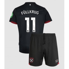 West Ham United Niclas Fullkrug #11 Dětské Venkovní dres komplet 2024-25 Krátký Rukáv (+ trenýrky)